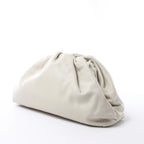 Bottega Veneta The Pouch Oversize Leather Clutch Bag in Beige