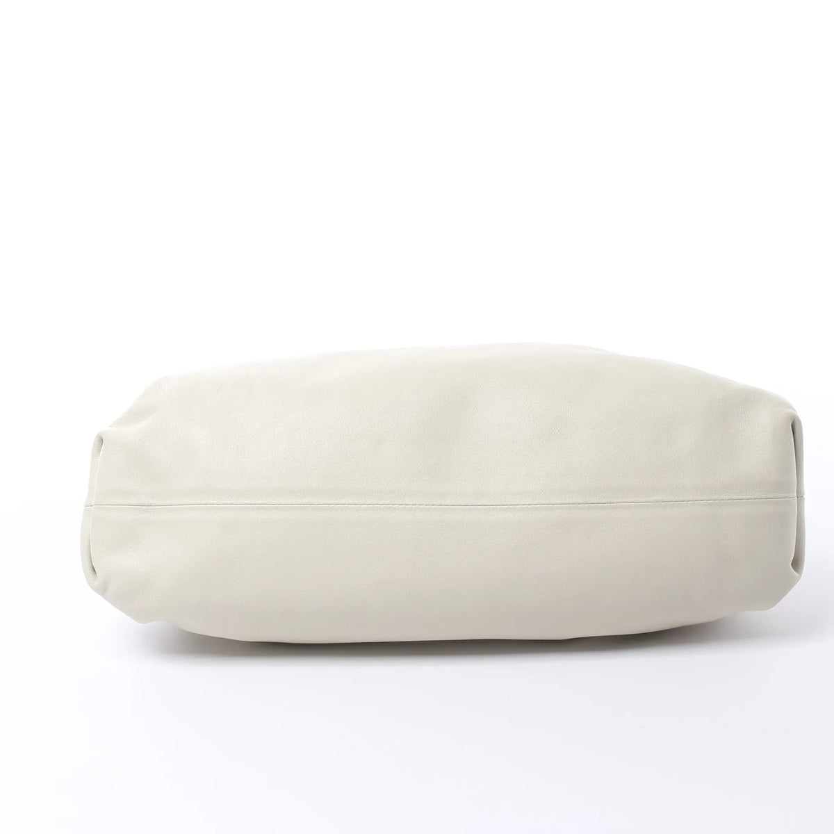 Bottega Veneta The Pouch Oversize Leather Clutch Bag in Beige