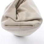 Bottega Veneta The Pouch Oversize Leather Clutch Bag in Beige