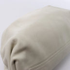 Bottega Veneta The Pouch Oversize Leather Clutch Bag in Beige