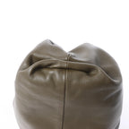 Bottega Veneta The Pouch Oversize Leather Clutch Bag in Green