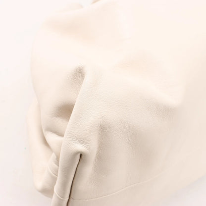 Bottega Veneta The Pouch Oversize Leather Clutch Bag in Beige