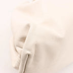 Bottega Veneta The Pouch Oversize Leather Clutch Bag in Beige