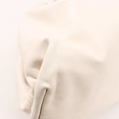 Bottega Veneta The Pouch Oversize Leather Clutch Bag in Beige