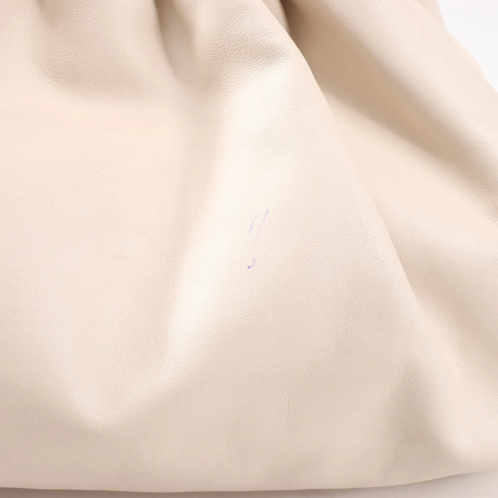 Bottega Veneta The Pouch Oversize Leather Clutch Bag in Beige