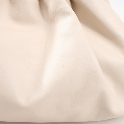 Bottega Veneta The Pouch Oversize Leather Clutch Bag in Beige