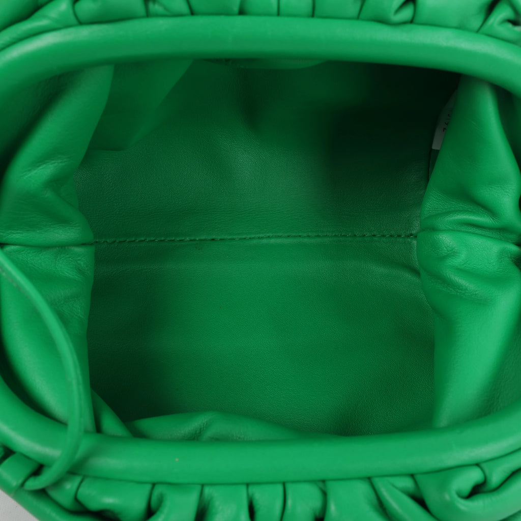 Bottega Veneta The Pouch Mini Leather Crossbody Bag in Green
