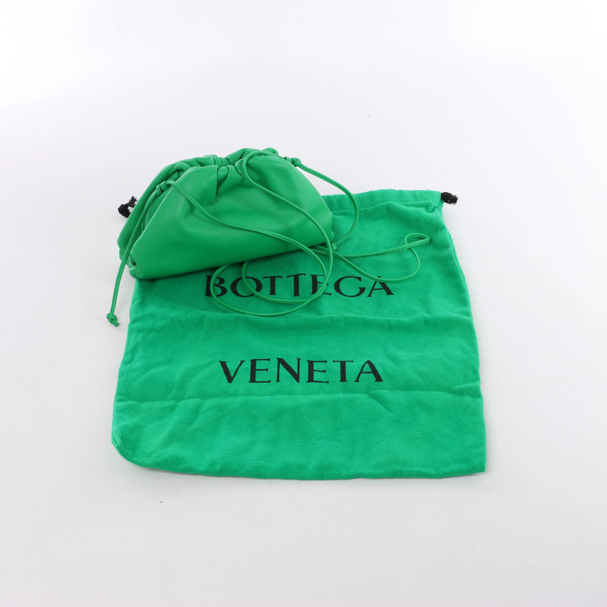 Bottega Veneta The Pouch Mini Leather Crossbody Bag in Green