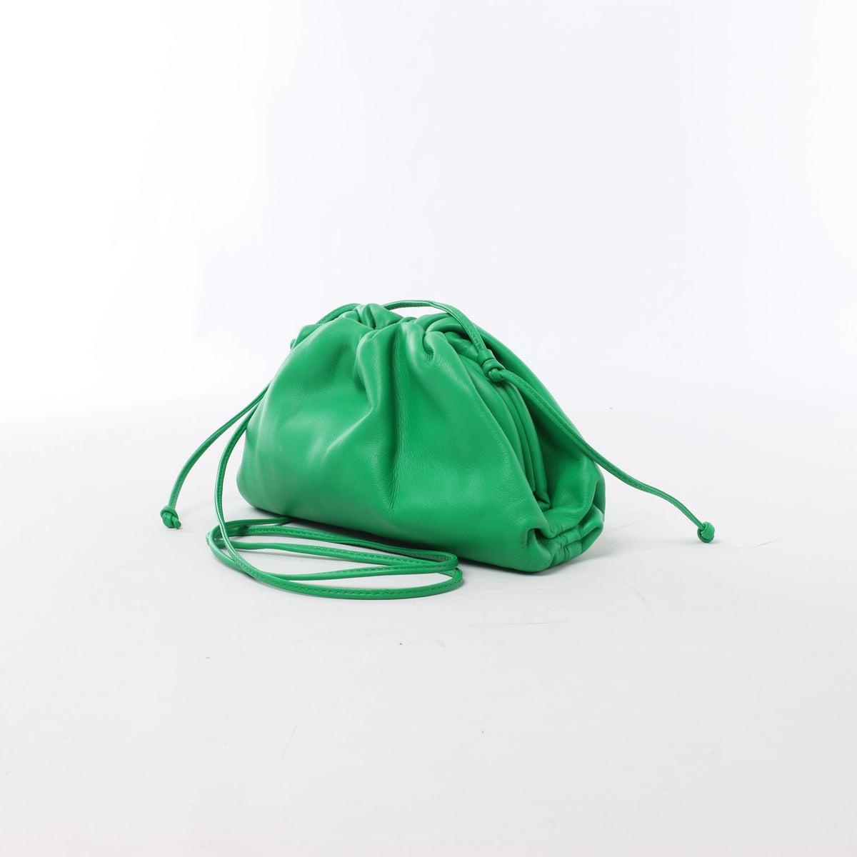 Bottega Veneta The Pouch Mini Leather Crossbody Bag in Green