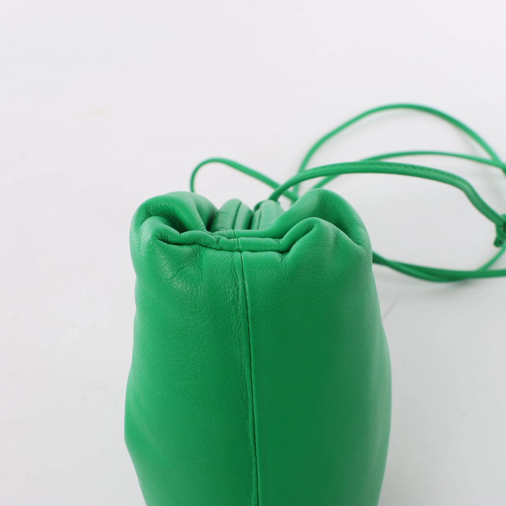 Bottega Veneta The Pouch Mini Leather Crossbody Bag in Green