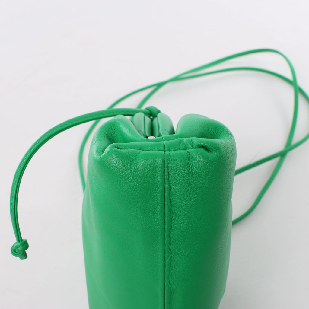 Bottega Veneta The Pouch Mini Leather Crossbody Bag in Green