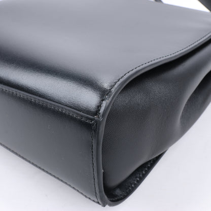 Sac à bandoulière Bottega Veneta en cuir de veau nappa Box Clip, noir