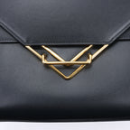Bottega Veneta Box Calfskin Nappa Clip Shoulder Bag in Black