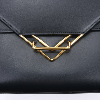 Sac à bandoulière Bottega Veneta en cuir de veau nappa Box Clip, noir