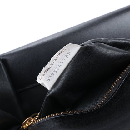 Sac à bandoulière Bottega Veneta en cuir de veau nappa Box Clip, noir