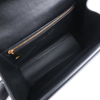 Sac à bandoulière Bottega Veneta en cuir de veau nappa Box Clip, noir