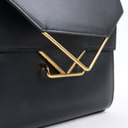Bottega Veneta Box Calfskin Nappa Clip Shoulder Bag in Black