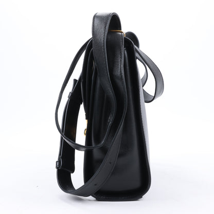 Sac à bandoulière Bottega Veneta en cuir de veau nappa Box Clip, noir