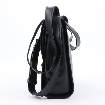 Sac à bandoulière Bottega Veneta en cuir de veau nappa Box Clip, noir