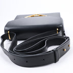 Bottega Veneta Box Calfskin Nappa Clip Shoulder Bag in Black