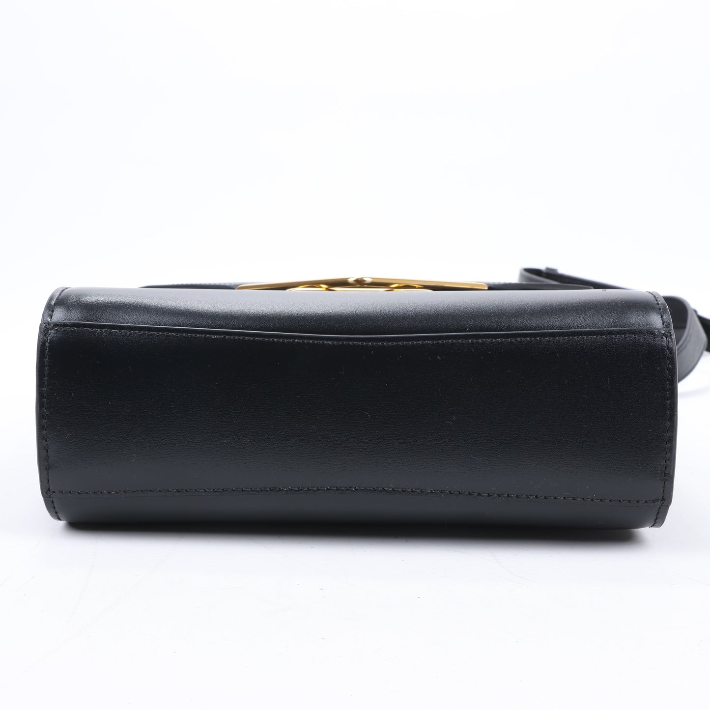 Sac à bandoulière Bottega Veneta en cuir de veau nappa Box Clip, noir