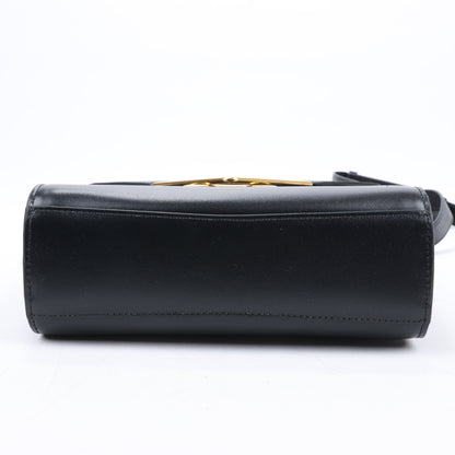 Sac à bandoulière Bottega Veneta en cuir de veau nappa Box Clip, noir