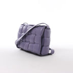 Bottega Veneta Padded Cassette Maxi Intrecciato Leather Crossbody Bag in Purple