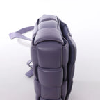 Bottega Veneta Padded Cassette Maxi Intrecciato Leather Crossbody Bag in Purple