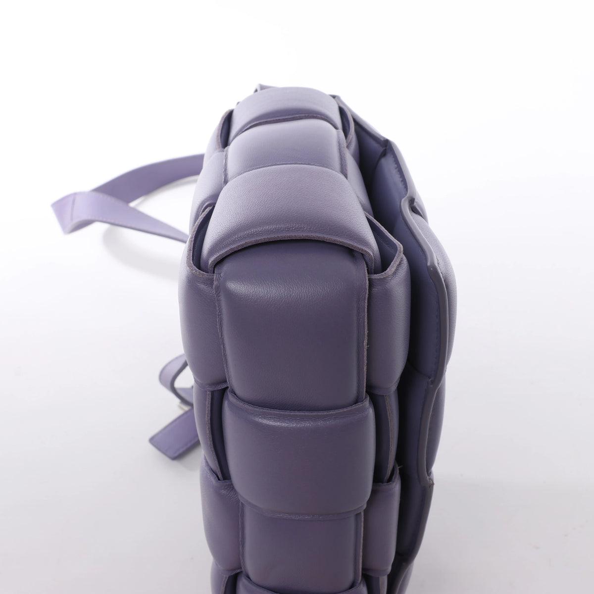 Bottega Veneta Padded Cassette Maxi Intrecciato Leather Crossbody Bag in Purple