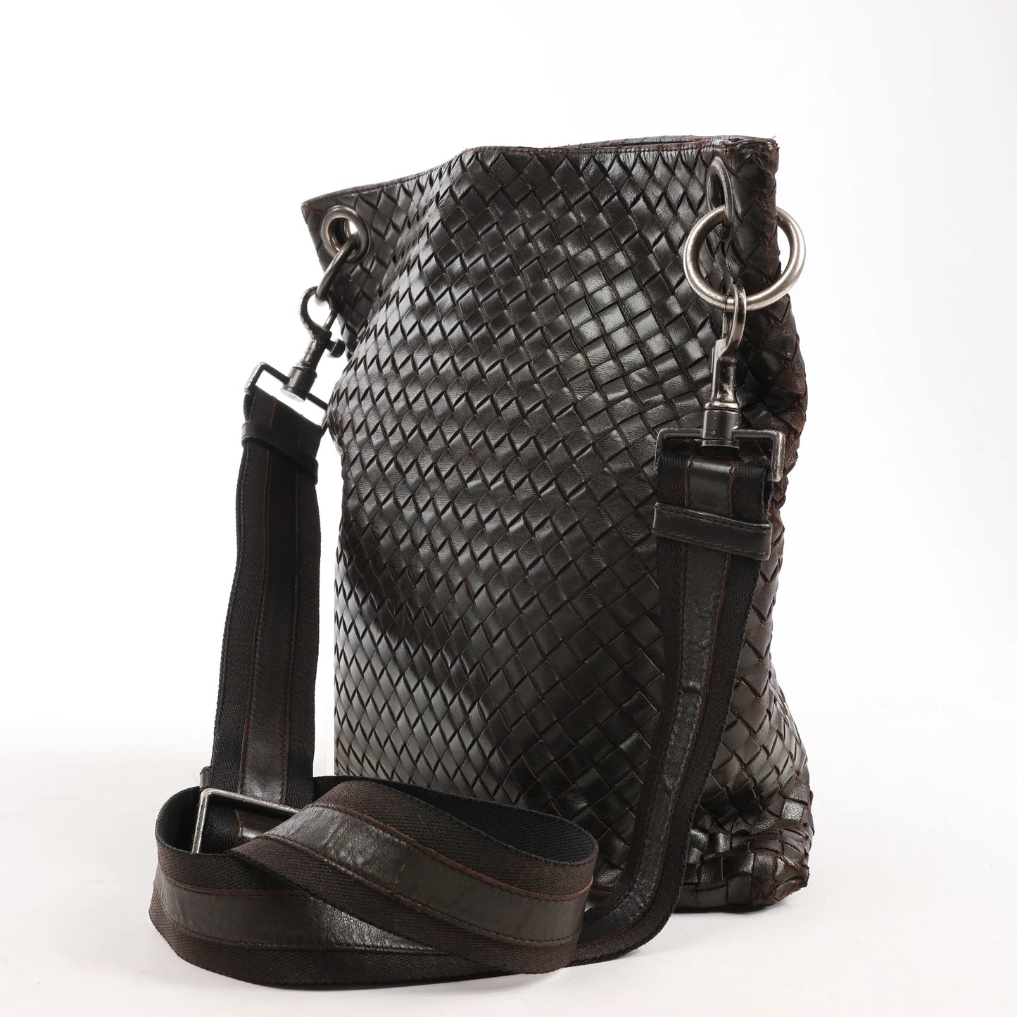 Bottega Veneta VN Intrecciato Umhängetasche in Braun