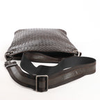 Bottega Veneta VN Intrecciato Crossbody Messenger Bag in Brown