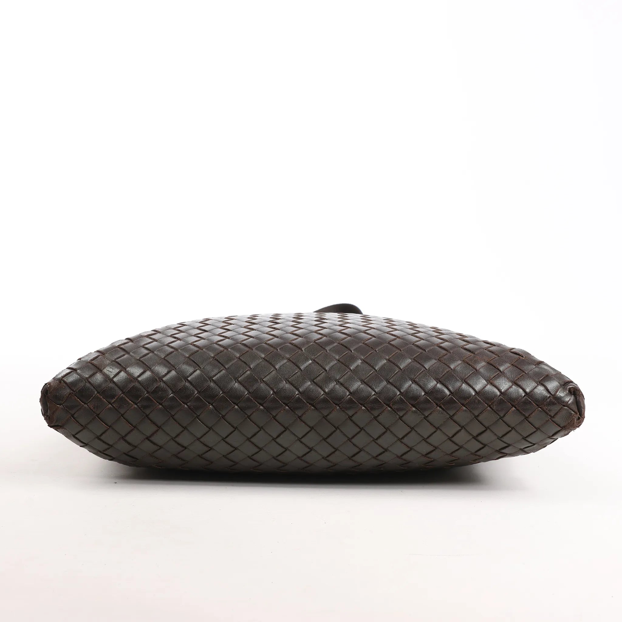 Bottega Veneta VN Intrecciato Crossbody Messenger Bag in Brown