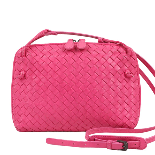 Bottega Veneta Intrecciato Nodini Crossbody Bag in Pink