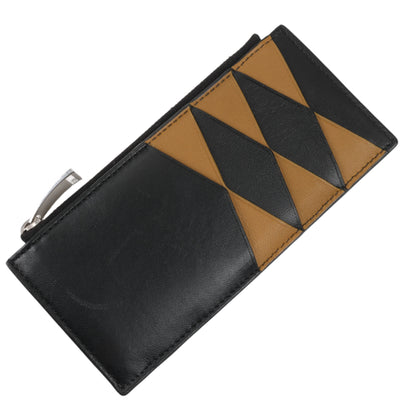 Bottega Veneta Leather Fragment Case in Black × Brown
