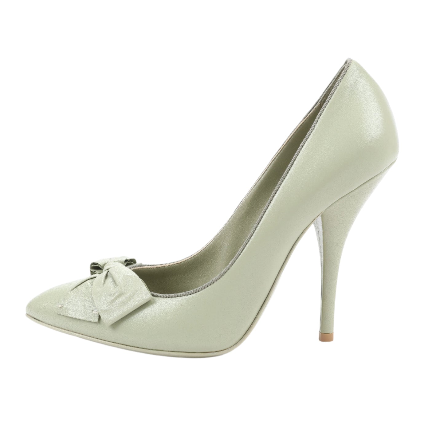 Bottega Veneta Leather Pumps Light Green Ribbon in Size 41 EU