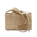 Bottega Veneta Maxi Intrecciato Cassette Leather Shoulder Bag in Beige