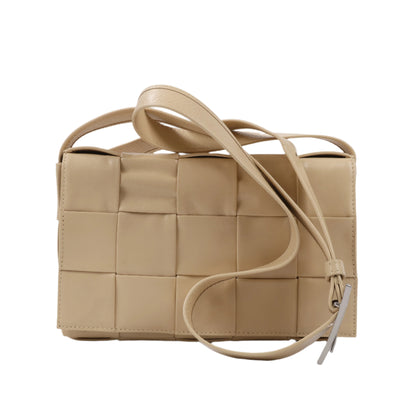 Bottega Veneta Maxi Intrecciato Kassetten-Umhängetasche aus Leder in Beige