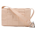 Bottega Veneta Maxi Intrecciato Cassette Leather Shoulder Bag in Powder Beige