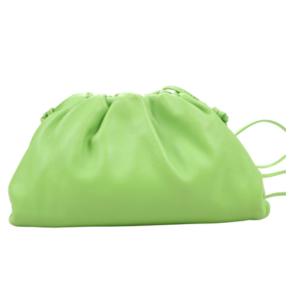 Bottega Veneta Mini The Pouch Leather Crossbody bag in Acid Green