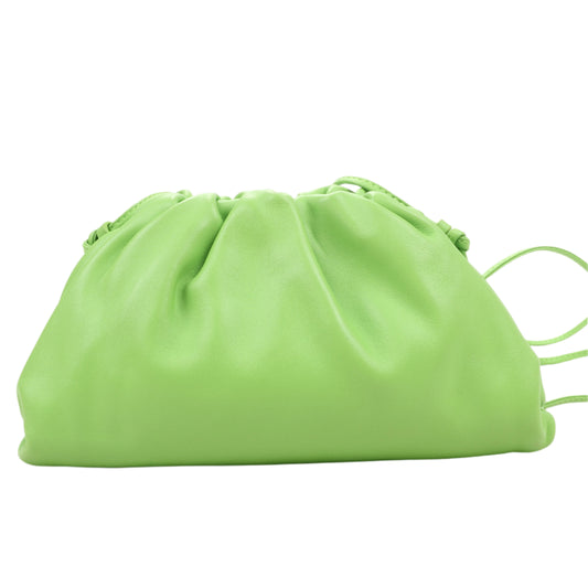 Bottega Veneta Mini The Pouch Leather Crossbody bag in Acid Green
