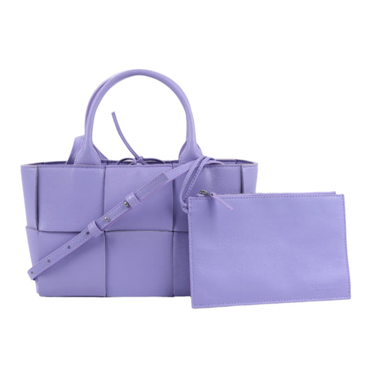 Bottega Veneta Nappa Maxi Intrecciato Petit sac à main Arco 2Way en violet