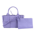 Bottega Veneta Nappa Maxi Intrecciato Small Arco 2Way Handbag in Purple