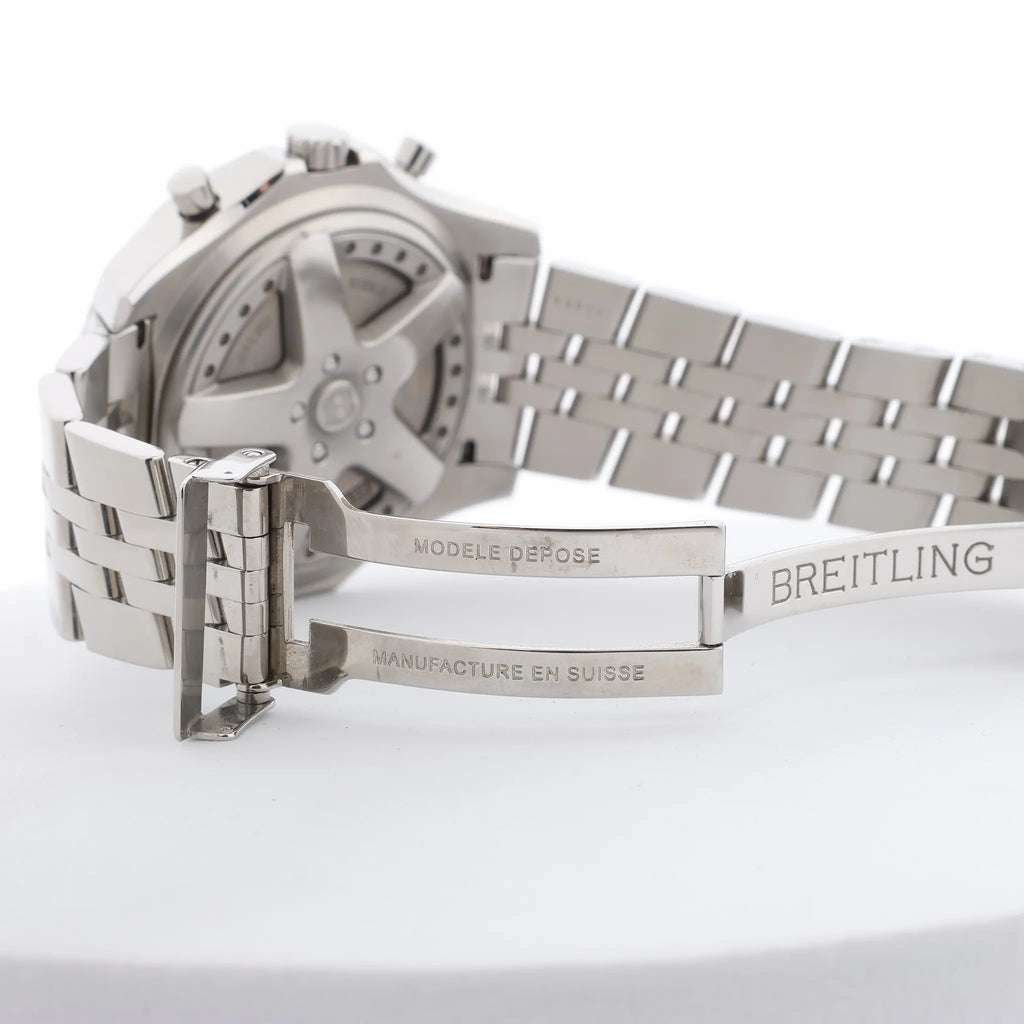 Breitling Bentley A44362 2130273 SS & Rubber AT Watch with Beige Dial