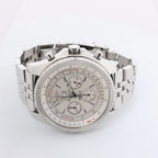 Breitling Bentley A44362 2130273 SS & Rubber AT Watch with Beige Dial