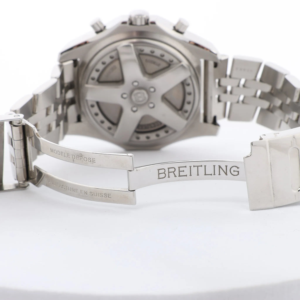 Breitling Bentley A44362 2130273 SS & Rubber AT Watch with Beige Dial