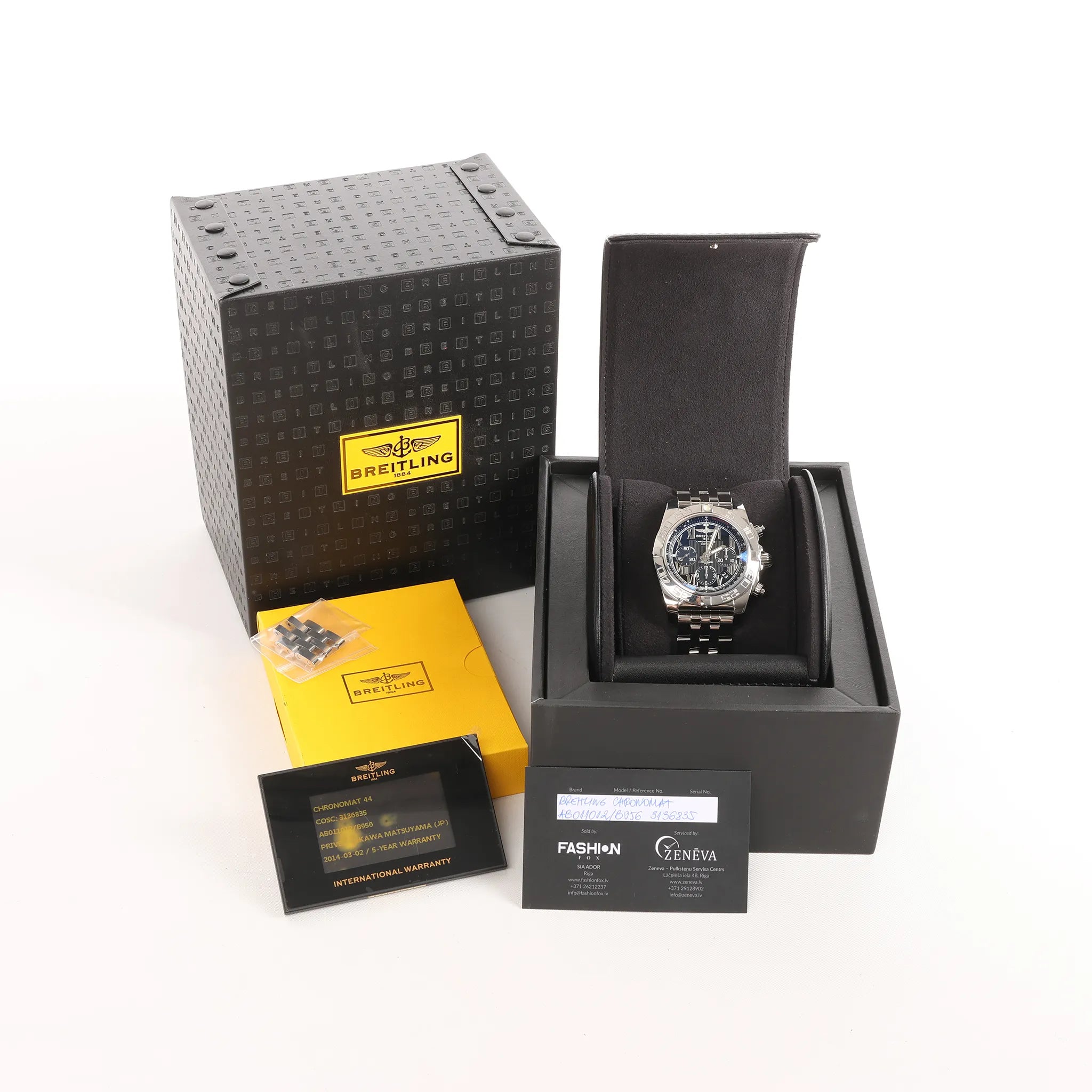 Breitling Chronomat AB011012/B956 3136835 SS AT Watch with Black Dial
