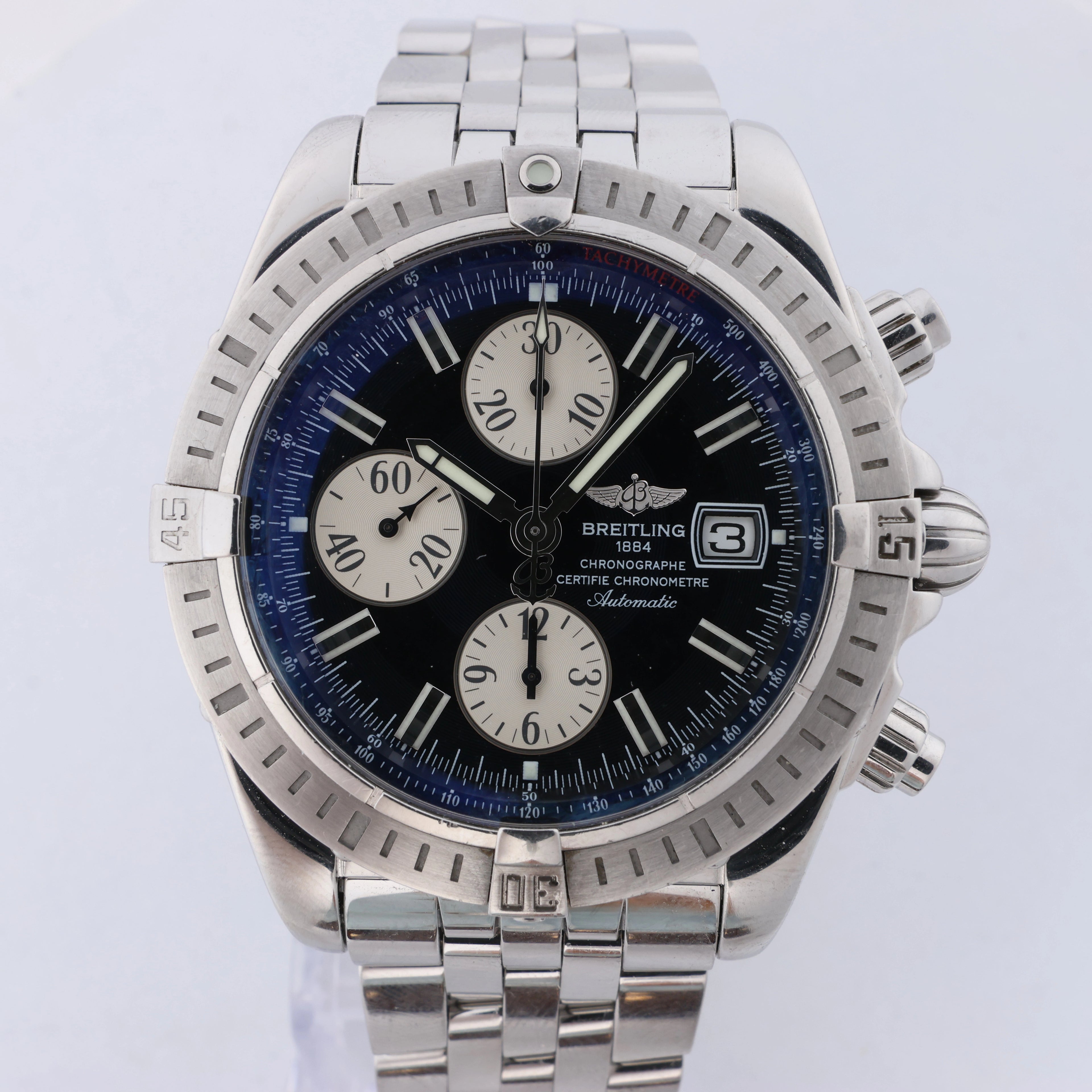 Breitling Chronomat Evolution Automatic Wristwatch, ref A13356, Black Dial