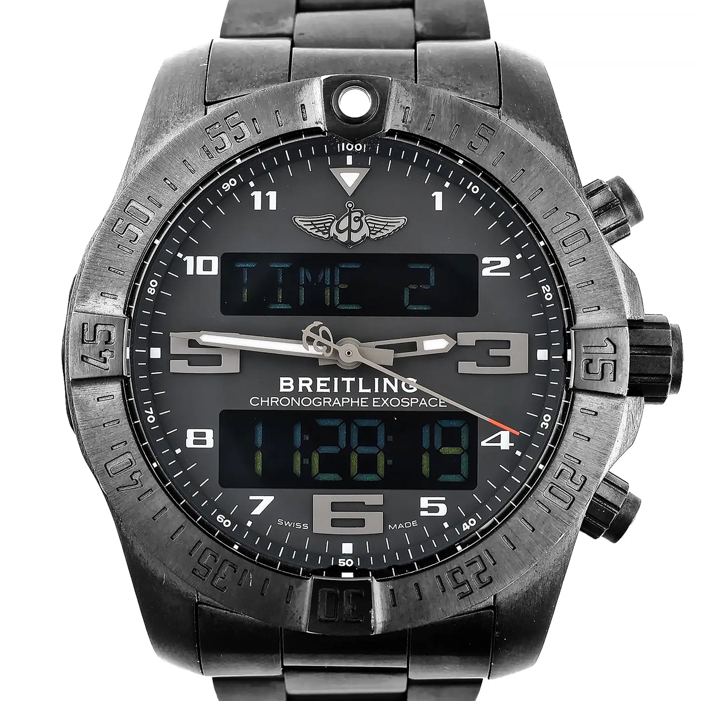 Breitling Exo space VB5510H1/BE45 6086912 TI AT Digital Black Face Watch