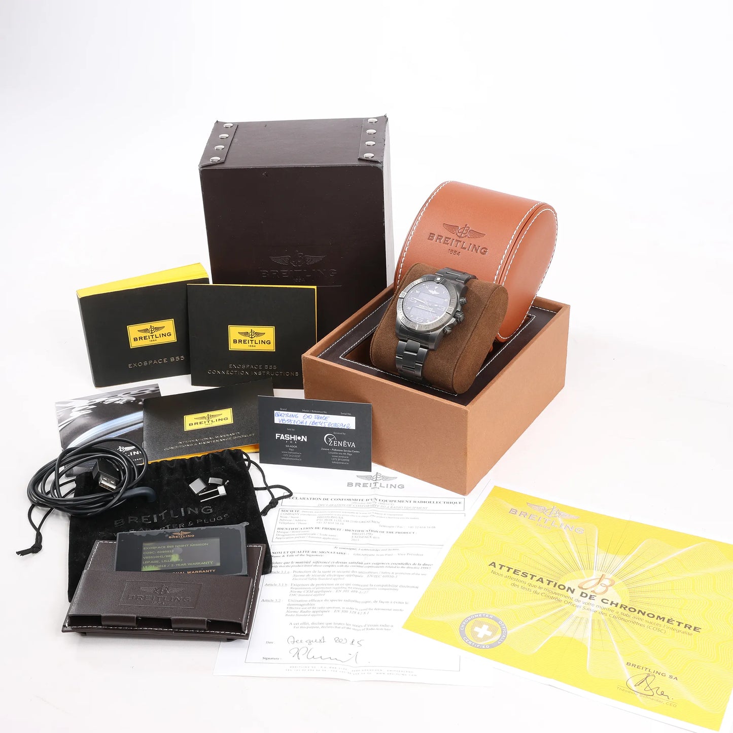 Breitling Exo space VB5510H1/BE45 6086912 TI AT Digital Black Face Watch