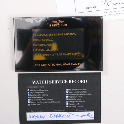 Breitling Exo space VB5510H1/BE45 6086912 TI AT Digital Black Face Watch